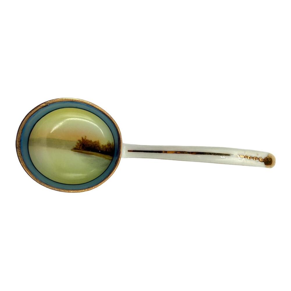 Antique Noritake Porcelain Lusterware Mayonnaise Ladle Spoon